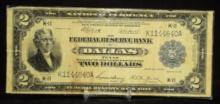 1914 National Currency Dallas Blue Seal Laminated