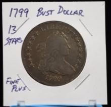 1799 Bust Dollar 13 Stars Fine Plus