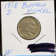 1918-D Buffalo Nickel XF