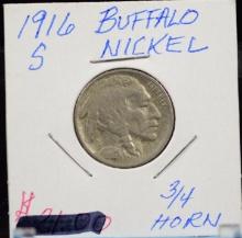 1916-S Buffalo Nickel