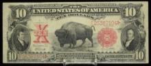 1901 $10 Bison Currency XF Very Nice