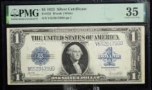 1923 $1 Blue Seal Silver Cert V65284799D PMG 35 VF