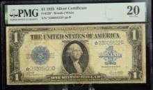 1923 $1 Blue Seal Silver Cert Star 23005822D PMG 20 VF