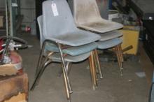Retro Plastic Chairs lot of 6