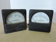 Pair of WESCHLER - KILOAMPERES - DC Amp Meter / 409C569A50