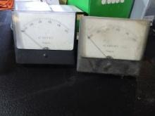 Pair of SIMPSON AC AMPERES Meter / 0-600 / Part No. FS:5A