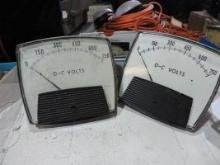 Pair of General Electric D-C VOLTS Meters / 0-750 VDC