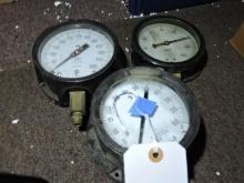 Ashcroft, U.S Gauge Pressure Gauges lot of 3