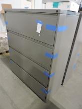 Lateral File Cabinet / Steel / Gray / with Key -- 42" Wide X 18" Deep X 51" Tall
