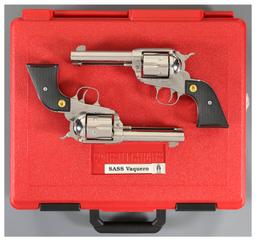 Cased Pair of Consecutively Numbered Ruger New Vaquero Revolvers