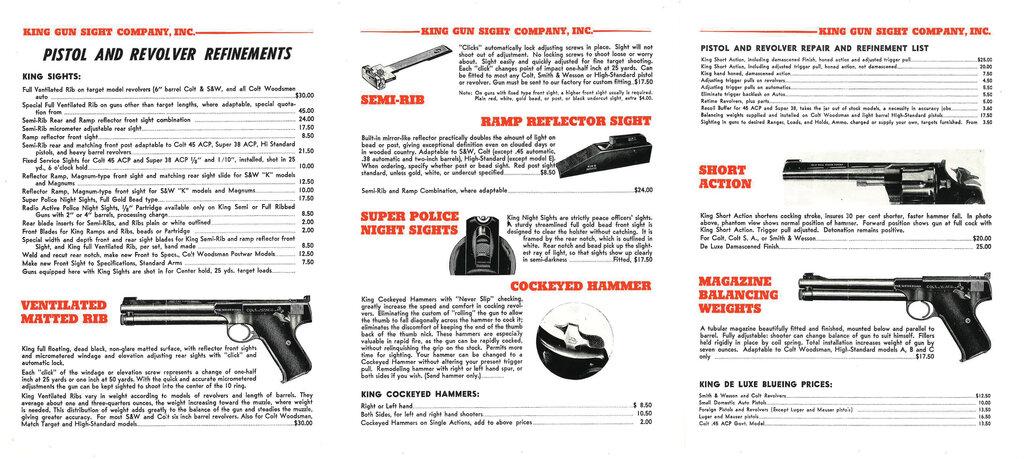 Pre-WWII King Upgraded Colt Officers Model Heavy Barrel Revolver
