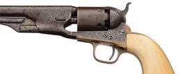 Factory Engraved Colt Model 1861 Navy Percussion Revolver