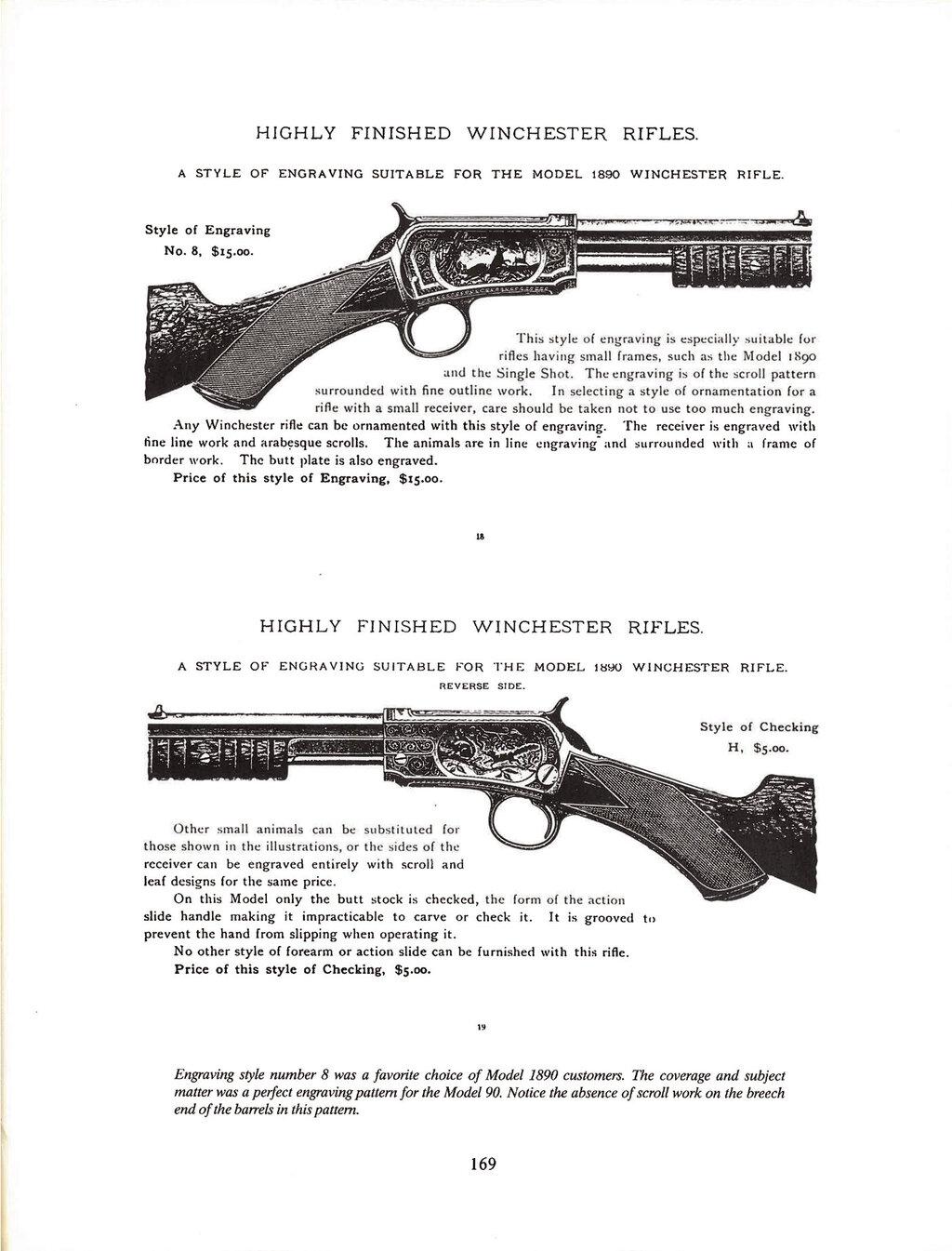 Exhibition Winchester Deluxe Model 1890 Slide Action Rifle