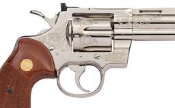 Factory Engraved Colt Python Revolver with Factory Letter