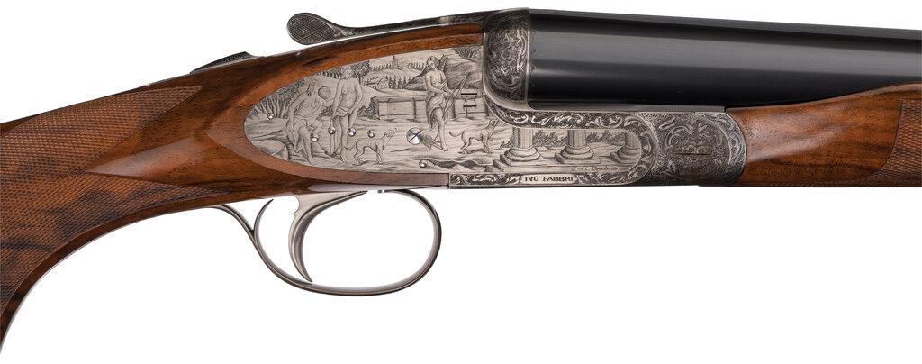 Pair of Tomasoni Goddess Diana Engraved Ivo Fabbri Shotguns