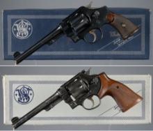 Two Smith & Wesson Hand Ejector Revolvers with Boxes