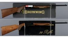 Two Browning 22-Auto Semi-Automatic Rifles with Boxes