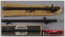 Three Vintage America Rifle Scopes