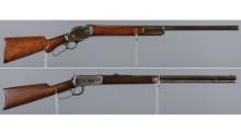 Two Antique Winchester Lever Action Long Guns