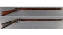 Two Percussion American Long Rifles