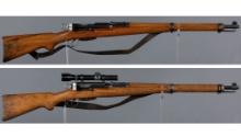 Two Swiss K31 Straight-Pull Bolt Action Rifles