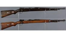 Two Mauser Model 98 Bolt Action Long Guns
