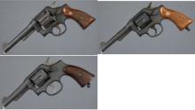 Three Smith & Wesson Double Action Military Revolvers