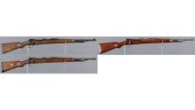 Three World War II Era Model 98 Bolt Action Rifles