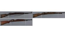 Three Mauser Military Bolt Action Rifles