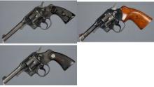 Three Colt Army Special Double Action Revolvers