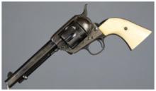 1st Gen Colt Single Action Army Revolver with Carved Grips & Rig