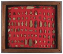 Over 200 Framed Stone Projectile Points
