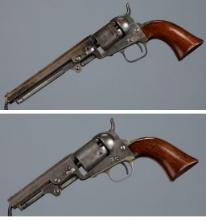 Two Colt London Model 1849 Pocket Percussion Revolvers