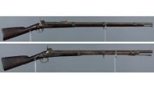 Two Percussion Muskets with Confederate Type Locks