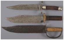 Three Large Bowie Knives