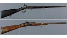 Two Civil War U.S. Breech Loading Saddle Ring Carbines