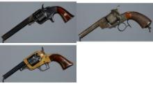 Three Antique Revolvers
