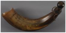 Antique Powder Horn with London and Nautical Themed Inscriptions