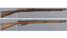 Two Antique German Mauser Bolt Action Rifles