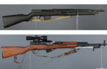 Two European Military Semi-Automatic Rifles with Accessories