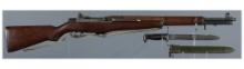 British Proofed U.S. Springfield M1 Garand Rifle with Bayonet