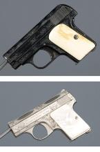 Two Engraved Fabrique Nationale Vest Pocket Pistols