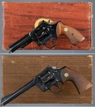 Two Colt Double Action Rimfire Revolvers with Boxes