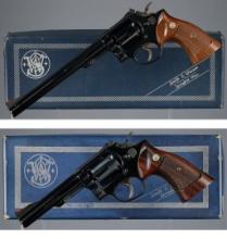 Two Smith & Wesson Model 14 Double Action Revolvers with Boxes