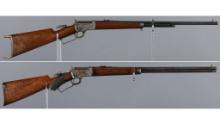 Two Marlin Model 1897 Lever Action Rimfire Rifles