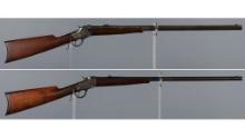 Two Winchester Model 1885 Falling Block Rifles