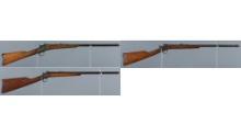 Three .22 Rimfire Remington Rolling Block Rifles