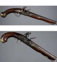 Two Antique British Flintlock Pistols