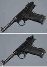 Two Danish Police Contract Husqvarna Lahti Model 40 Pistols
