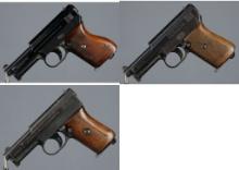 Three German Mauser Semi-Automatic Pistols